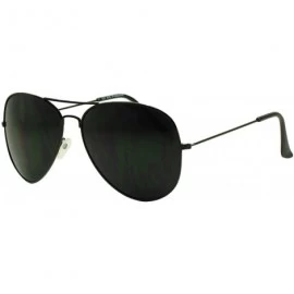 Aviator Dark Black Limo Tint Top Gun Pilot Aviator Sunglasses - Black - CQ12GXNYXST $20.23