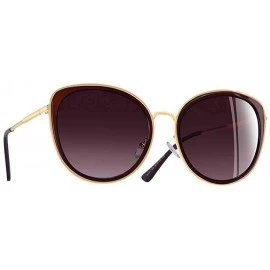 Aviator New 2019 Cat Eye Sunglasses Women Gradient Lens Polarized C1Gray - C2brown - C818XAIWDHW $31.81
