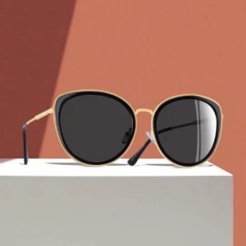 Aviator New 2019 Cat Eye Sunglasses Women Gradient Lens Polarized C1Gray - C2brown - C818XAIWDHW $14.65