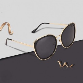 Aviator New 2019 Cat Eye Sunglasses Women Gradient Lens Polarized C1Gray - C2brown - C818XAIWDHW $14.65
