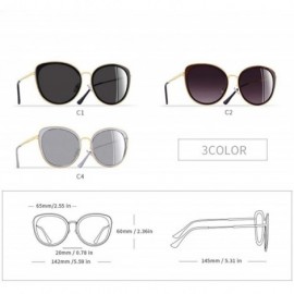Aviator New 2019 Cat Eye Sunglasses Women Gradient Lens Polarized C1Gray - C2brown - C818XAIWDHW $14.65