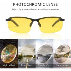 Sport Men Night Vision Sunglasses for Driving Polarized Photochromatic Eyewear Gradient lens Alloy Frame UV400 Outdoor - CS18...