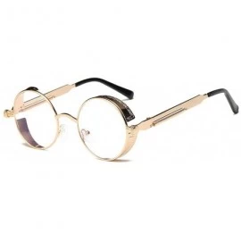 Square Metal Round Steampunk Sunglasses Men Women Fashion Glasses Er Retro Frame Vintage UV400 - 14 - C3199CEUUOK $22.09