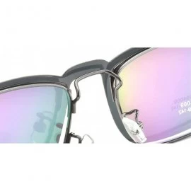 Square Women's fashion 2019 punk metal glasses frame fashion polarized sunglasses set - Grey - CN18WUTXOMX $19.50