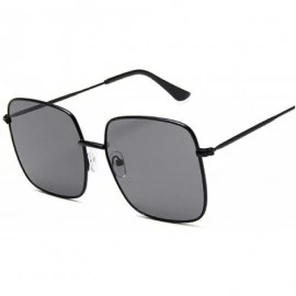 Round Oversized Sunglasses Fashion Vintage Feminino BlackGray - CP198A0G2S8 $62.80