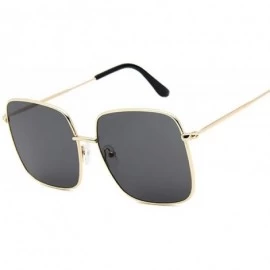 Round Oversized Sunglasses Fashion Vintage Feminino BlackGray - CP198A0G2S8 $35.89