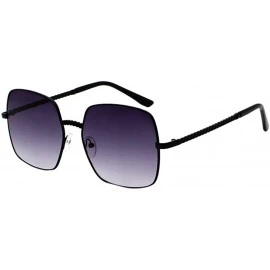 Semi-rimless Polarized Sunglasses for Women Man Fashion Goggle Eyewear - Purple - CG18UD437QC $13.85
