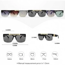 Square Oversized Square Lens Flip Sunglasses for Women and Men - C5 Gun Gradient Gray - CR1987AD4E3 $11.61