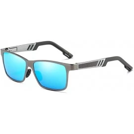 Aviator Aluminum Magnesium Alloy Sunglasses Polarizing Driving Glasses for Men with Spring Legs - F - CQ18QQ2DWLH $29.78