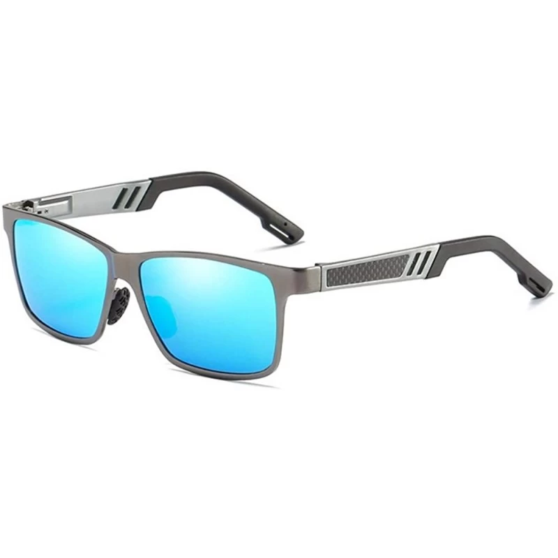 Aviator Aluminum Magnesium Alloy Sunglasses Polarizing Driving Glasses for Men with Spring Legs - F - CQ18QQ2DWLH $29.78