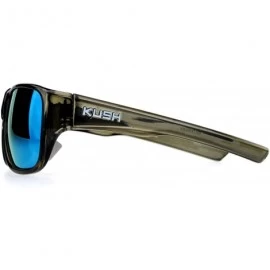 Square KUSH Sunglasses Slate Gray Square Frame Sports Fashion Mirror Lens - Gray (Yellow Mirror) - C812NT3QVXE $10.33