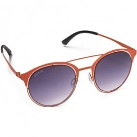 Shield Women's Sunglasses - Stylish Designer Round Frames - Lightweight - Comfy - Burnt Clay - CC18DZY4WU4 $37.65