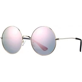 Oversized Oversized Retro Round Polarized Sunglasses for Women Circle Lens Large Frame 100% UV Protection - C218S5DQDTL $23.00