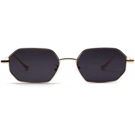 Square Women Retro Classic Small Polygon Sunglasses Men Luxury Vintage Mirrors Colour Transparent Lens Glasses UV400 - 5 - CG...