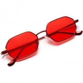 Square Women Retro Classic Small Polygon Sunglasses Men Luxury Vintage Mirrors Colour Transparent Lens Glasses UV400 - 5 - CG...