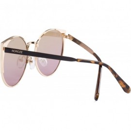 Oval Womens Cat Eye Sunglasses Polarised Summer Shades - Black - Brown - CT18EOMSD3T $35.43