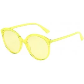 Square Big Frame Sunglasses-Fashion Vintage Round Frame Sunglasses Eyewear (B) - B - C518R3T7255 $9.58