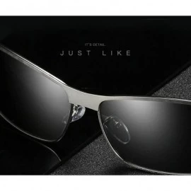 Oval Men's Hot Retro Driving Polarized Sunglasses Metal Frame 100% UV protection - Black-yellow - C918K2X433Q $30.19