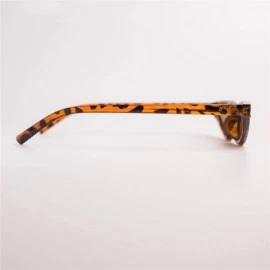 Aviator New Small Sunglasses Women Cat Eye Vintage Black Leopard Red Triangle C7 - C6 - CZ18YKUE4LR $11.47