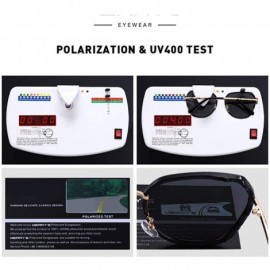 Aviator DESIGN Fashion Women Cat Eye Polarized Sunglasses Ladies Luxury Brand C01 Black - C04 Purple Mirror - CB18XGE9I3N $13.49