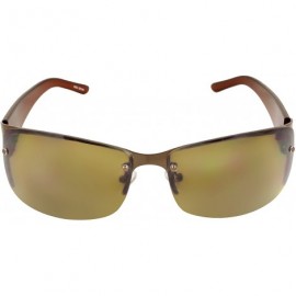 Rimless TU9303 Rimless Fashion Sunglasses - Brown - CU11CB13U7N $11.02