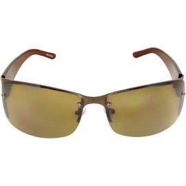 Rimless TU9303 Rimless Fashion Sunglasses - Brown - CU11CB13U7N $11.02