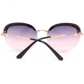 Round Fashion Round Metal Frame Sparkling Crystal Sunglasses UV Protection Eyewear Oversized - Pink - CC1906SE8KU $11.77