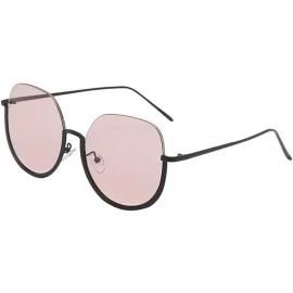 Oversized Fashion Man Women Irregular Shape Sunglasses Glasses Vintage Retro Style 2019 Fashion - Pink - CC18TL9GI2S $17.63