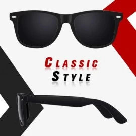 Round Polarized Sunglasses for Men Retro Classic Square Frame Shades SR003 - CK18N0I2UTL $30.24