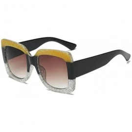 Square Women Sunglasses-Oversized Square Luxury Sunglasses Gradient Lens Eyewear - D - C718ES94HQM $9.34