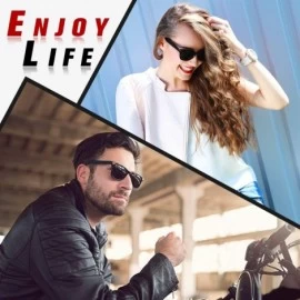 Round Polarized Sunglasses for Men Retro Classic Square Frame Shades SR003 - CK18N0I2UTL $30.24