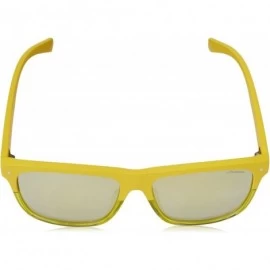 Square Men's Pld6041/S Rectangular Sunglasses - Yellow - C018CK2I7U6 $42.94