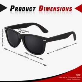 Round Polarized Sunglasses for Men Retro Classic Square Frame Shades SR003 - CK18N0I2UTL $30.24