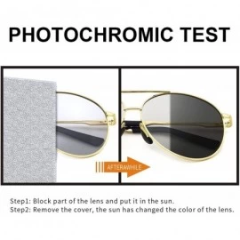 Aviator Men's Aviator Color Photochromic Polarized Sunglasses Anti-glare UV400 Protection - CD18T0W2ZH3 $13.38