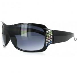 Oversized Broadway Designer Single Lens Sunglasses Colorful - C511LER7T59 $28.02