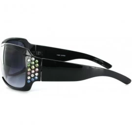 Oversized Broadway Designer Single Lens Sunglasses Colorful - C511LER7T59 $12.10
