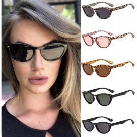 Shield Classic Fashion Cat Eyes Sunglasses Retro Eyewear UV Radiation Protection For Women Unisex - A - CI196M89KX2 $10.98