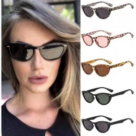 Shield Classic Fashion Cat Eyes Sunglasses Retro Eyewear UV Radiation Protection For Women Unisex - A - CI196M89KX2 $16.69