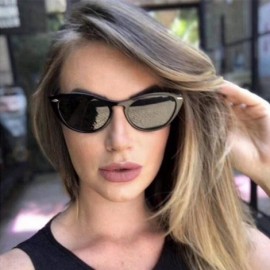 Shield Classic Fashion Cat Eyes Sunglasses Retro Eyewear UV Radiation Protection For Women Unisex - A - CI196M89KX2 $10.98