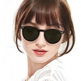 Round Retro Round Polarized Sunglasses for Women - UV400 Protection for Driving Fishing - CF18UT76M8C $33.53