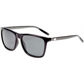 Round Polarized Sunglasses for Men/Women Retro Square Al-Mg Metal Sun glasses Driving UV Protection - CR18R7OE2Y6 $20.86