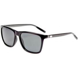 Round Polarized Sunglasses for Men/Women Retro Square Al-Mg Metal Sun glasses Driving UV Protection - CR18R7OE2Y6 $9.30