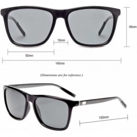Round Polarized Sunglasses for Men/Women Retro Square Al-Mg Metal Sun glasses Driving UV Protection - CR18R7OE2Y6 $9.30