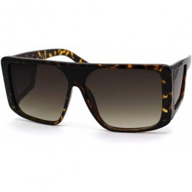 Rectangular Womens Flat Top Mob Diva Side Visor Lens Boyfriend Sunglasses - Tortoise Brown - C7196R70N4M $24.18