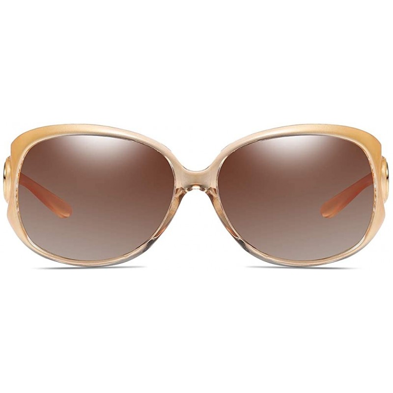 Oval Polarized Sunglasses of Women's Antiglare Anti-ultraviolet Fishing Riding Baseball Driving Glasses Classic Oval - CA18WI...