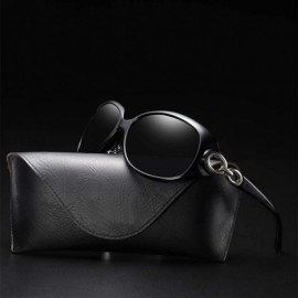 Oval Polarized Sunglasses of Women's Antiglare Anti-ultraviolet Fishing Riding Baseball Driving Glasses Classic Oval - CA18WI...