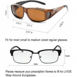 Wrap Sunglasses Polarized Prescription Protection - Brown Frame Polarized Brown Lens Wrap Around Sunglasses - CB19CYMCN0D $24.51