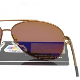 Aviator Luxury Sunglasses Men Polarized Classic Pilot Sun Glasses Fishing Y7005 C1 - Y7005 C3 Box - CX18XE9K4GQ $15.20