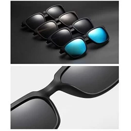 Square Men Square Sunglasses Driving Tr90 Polarized Sun Glasses for Men TAC1.1 Gift Items Male - Blue Mirror - C718A7CX5T4 $9.68