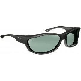 Wrap Foxen Polarized Rectangular Sunglasses - Rubberized Black - CW11FIZ7L8D $45.02